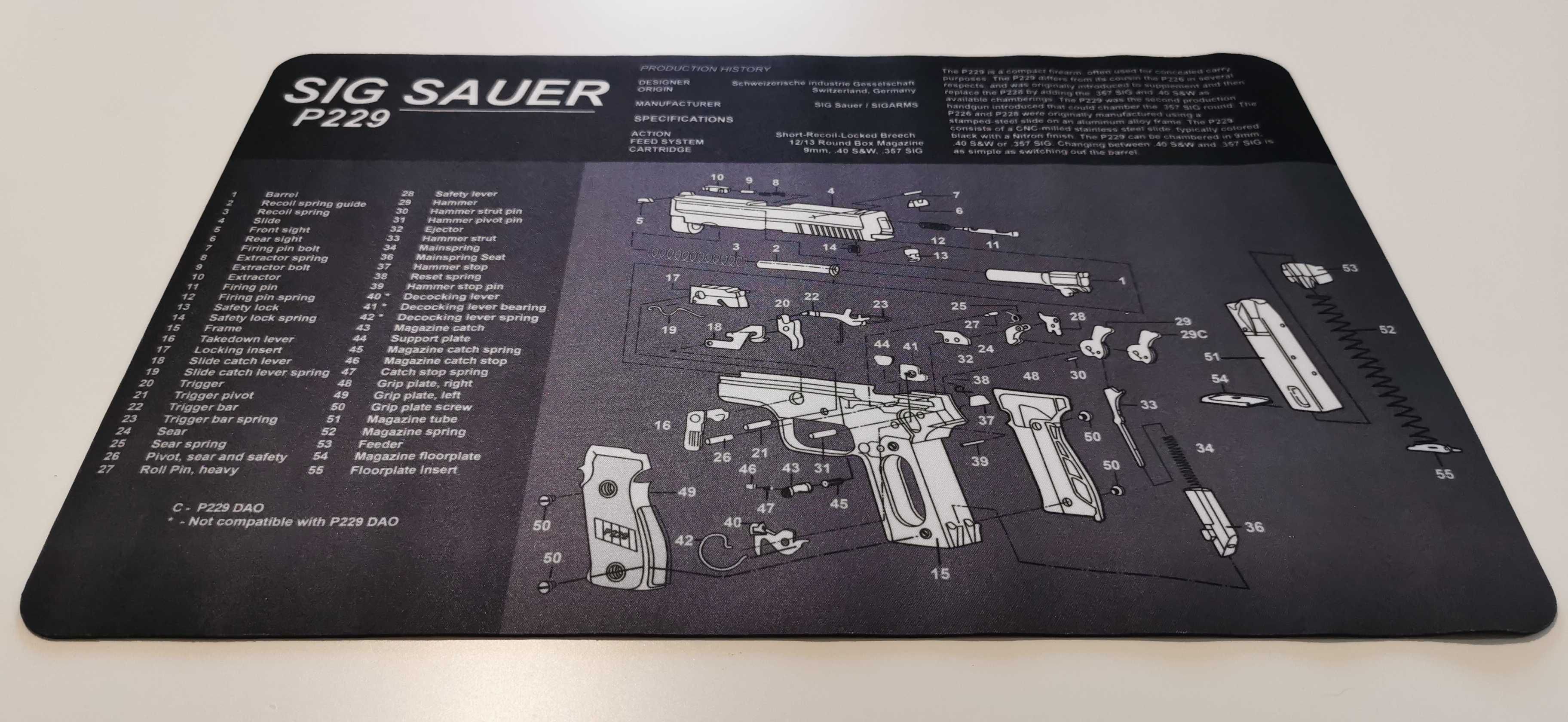 Mata do czyszczenia broni Sig Sauer P 229 podkładka