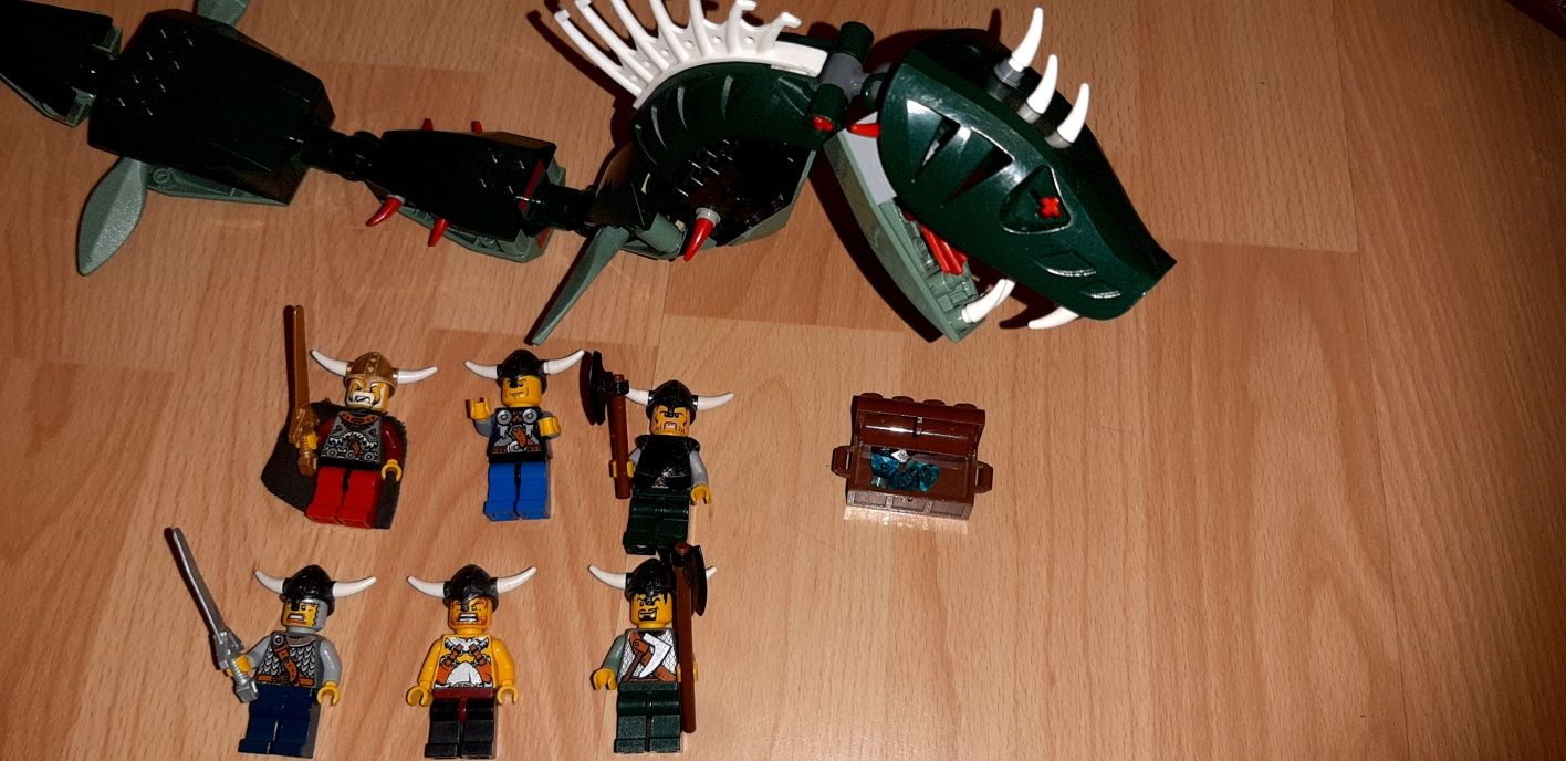 Lego Vikings 7018 duży statek z pudełkiem