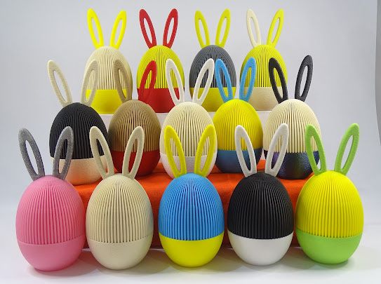 Jajko z uszami,Królik 13cm,zakręcany schowek na drobiazgi,różne Kolory