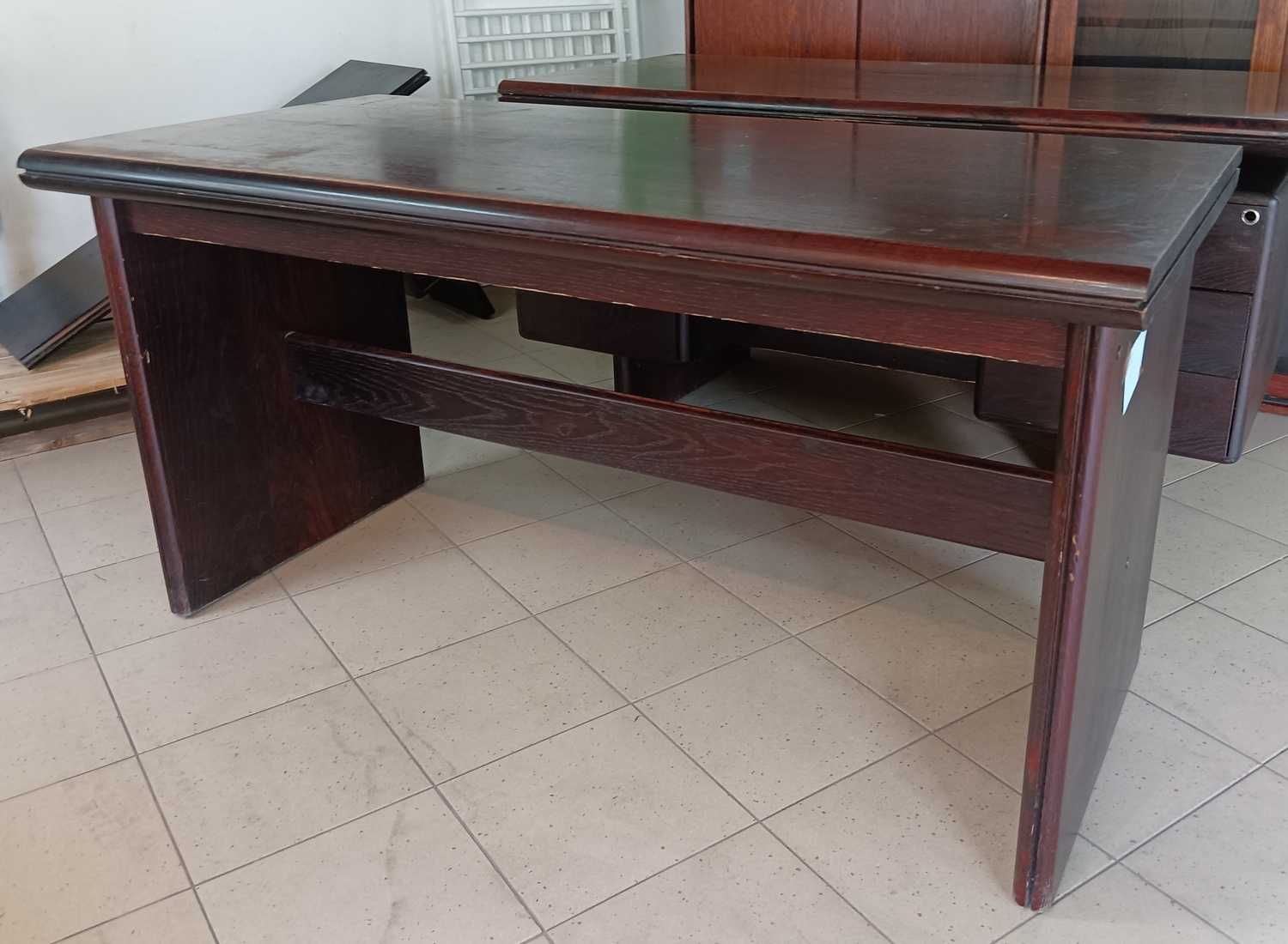 Duże solidne biurko drewniane 150x75x77cm