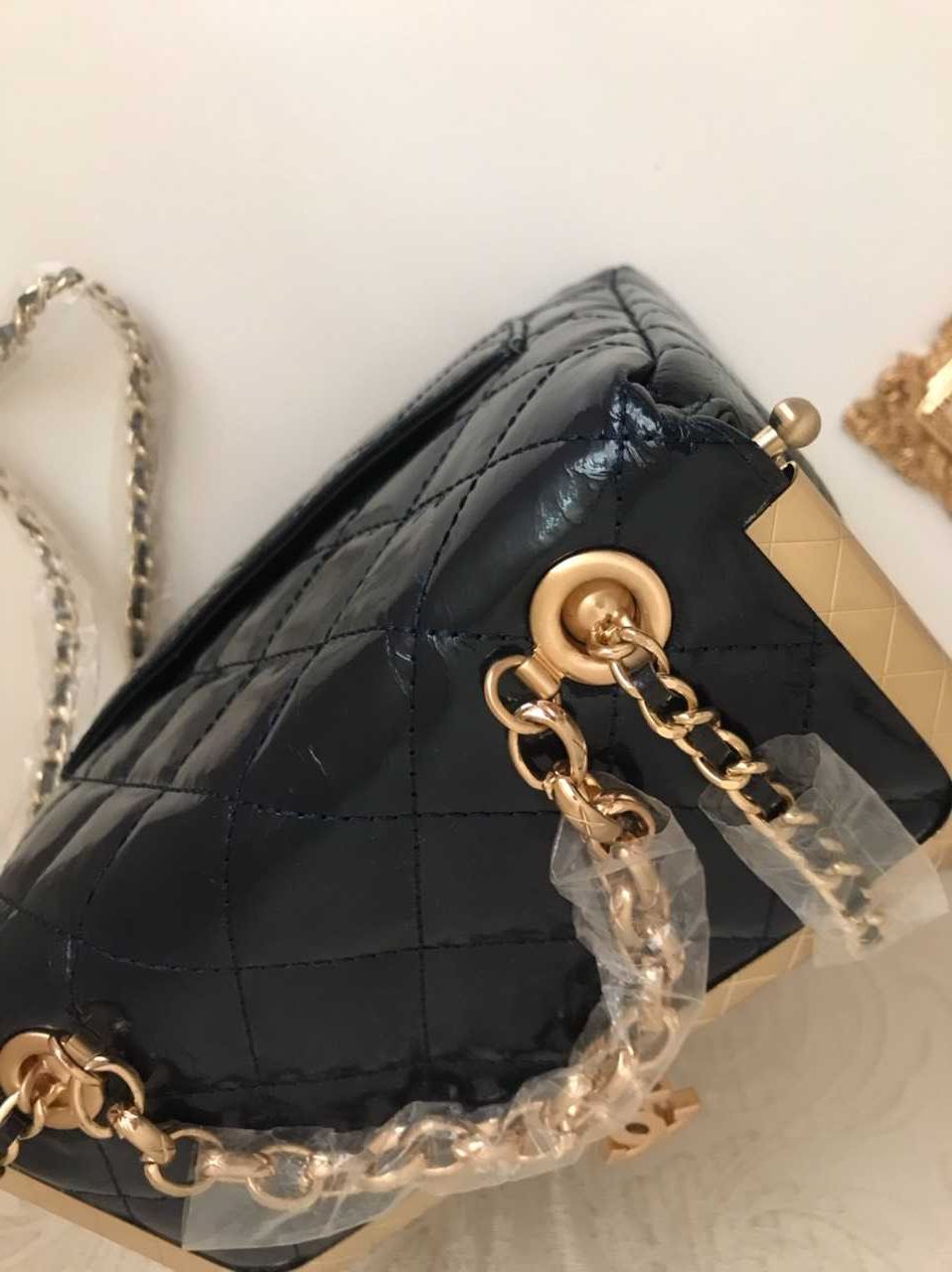 Шикарная вечерняя женская кожаная сумка в стиле Chanel, Италия