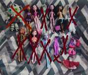Wielki zestaw lalek i pluszak monster high