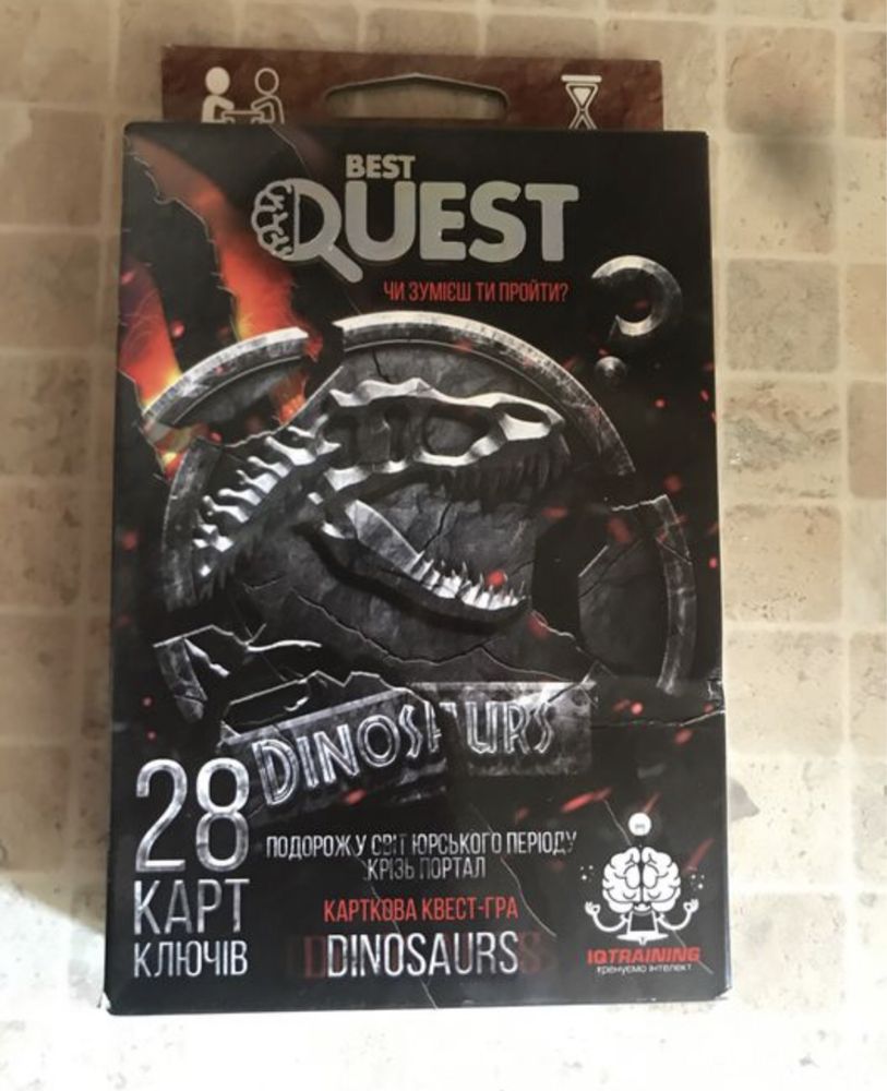 Настольная карточная игра Danko Toys Юрский период 28 карт Best Quest