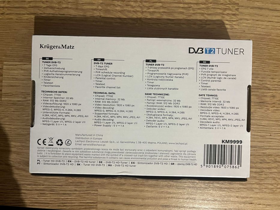 Mini Tuner DVB-T2