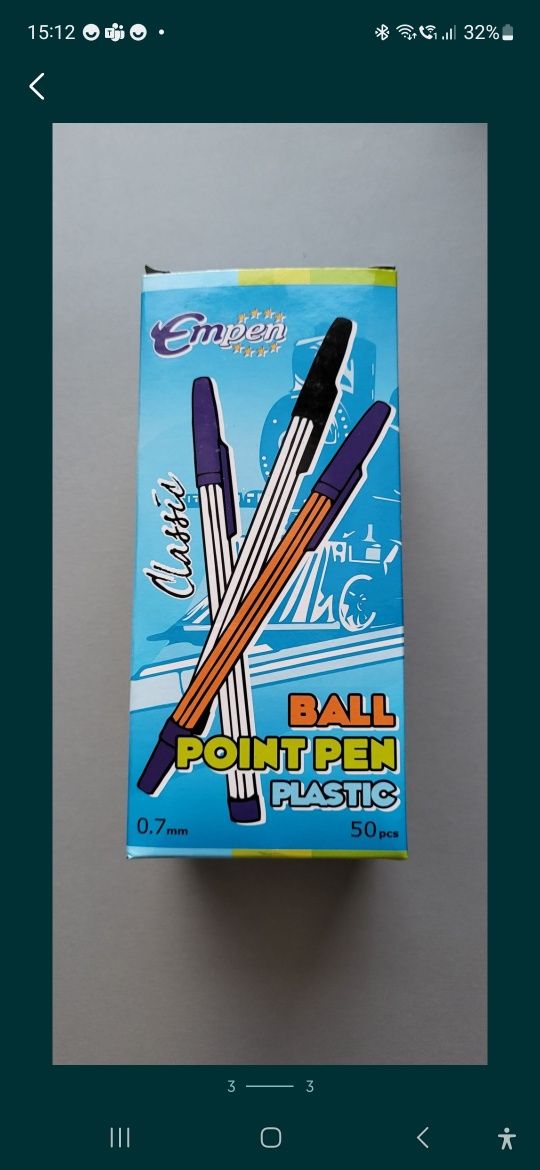 Długopis czarny 0.7 mm Empen 50 szt.