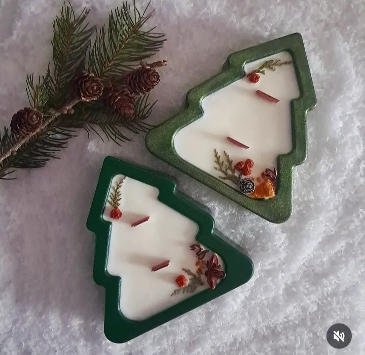 Новорічні соєві свічки, подарунки на Святого Миколая