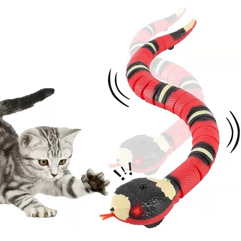 Zabawka dla kota psa interaktywna ruchomy wąż usb