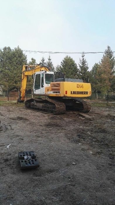 Usługi.Wynajem koparki gąsienicowej LIEBHERR 914 z systemem GPS LEICA