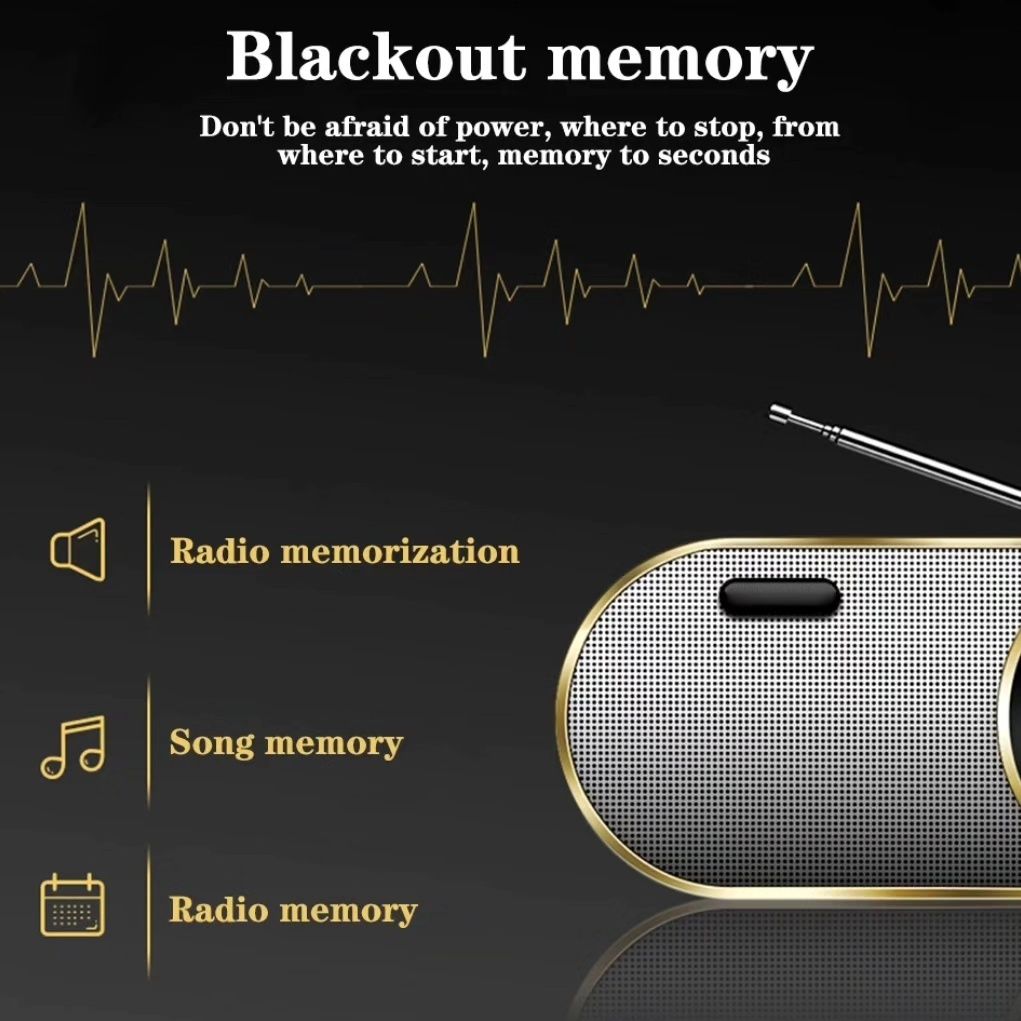 Radio Digital Recarregável com Bluetooth
