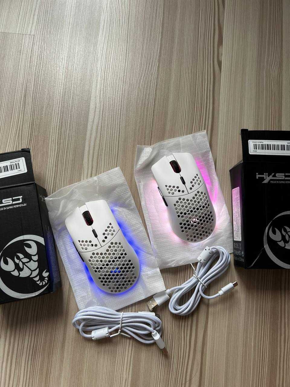 Ігрова бездротова мишка HXSJ Т66 з RGB підсвіткою, 2,4G