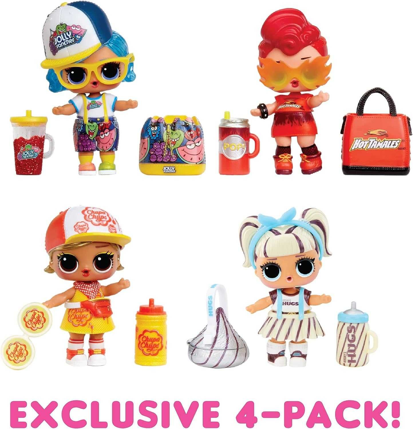 LOL SurpriseLoves Mini Sweets Dolls 4Pack 32 сюрпризи на тему цукерок