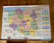 Mapa Polski duża ścienna administracyjna