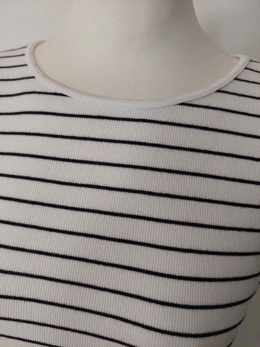 T-shirt w paski prążek L H&M