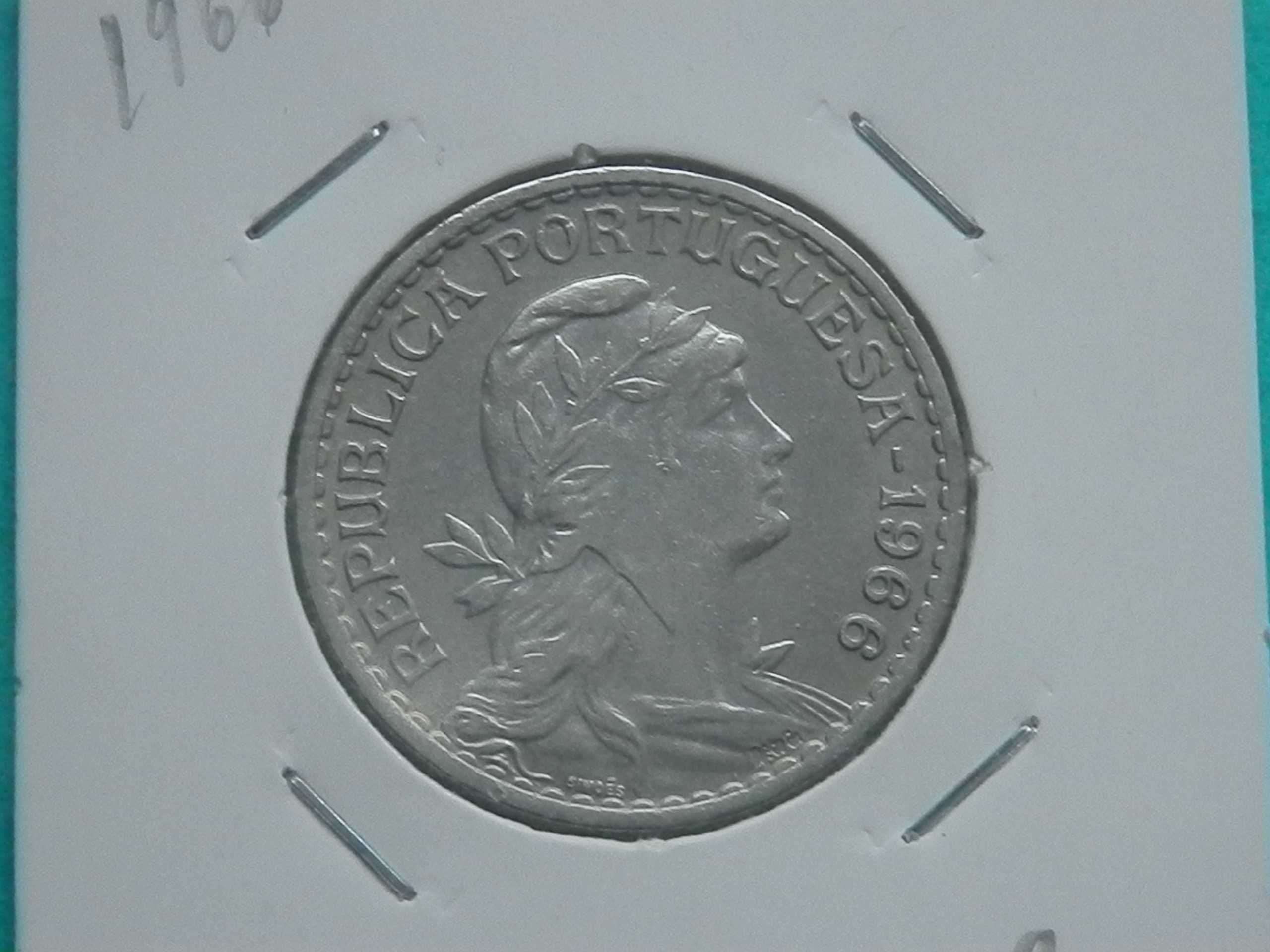 1282 - República: 1 escudo 1966 alpaca, por 1,00