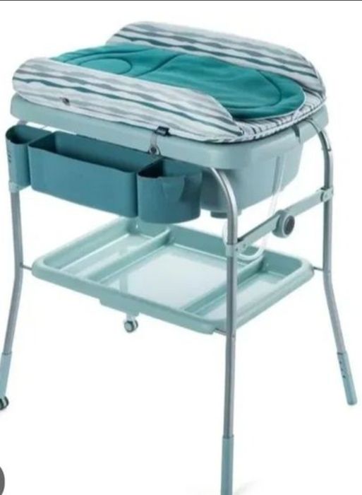Banheira + trocador e suporte Chicco Cuddle and Bubble