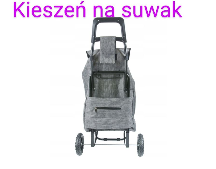 Wózek na zakupy duża torba, kieszeń termiczna