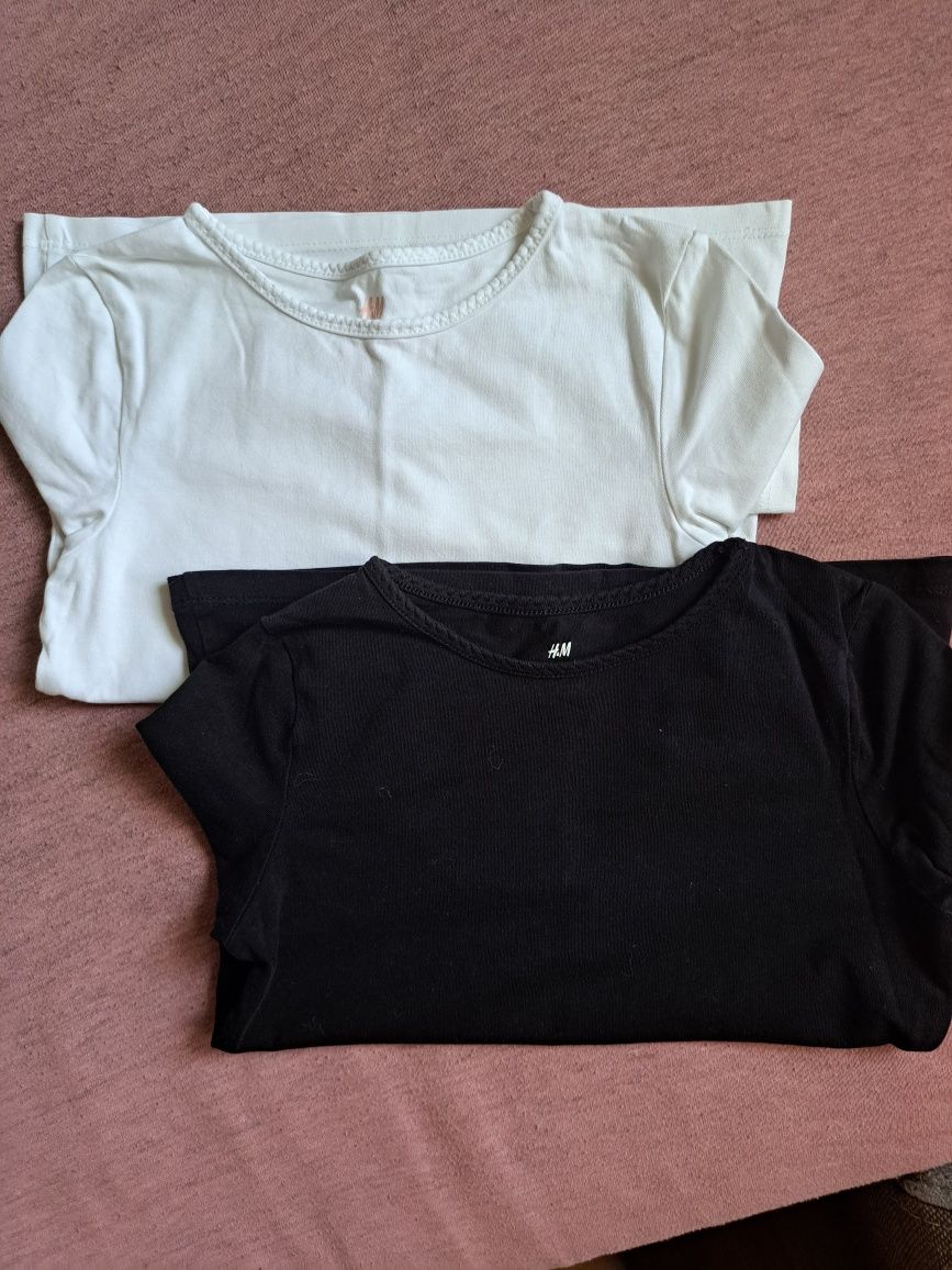 Bluzeczki koszulki h&m 122/128