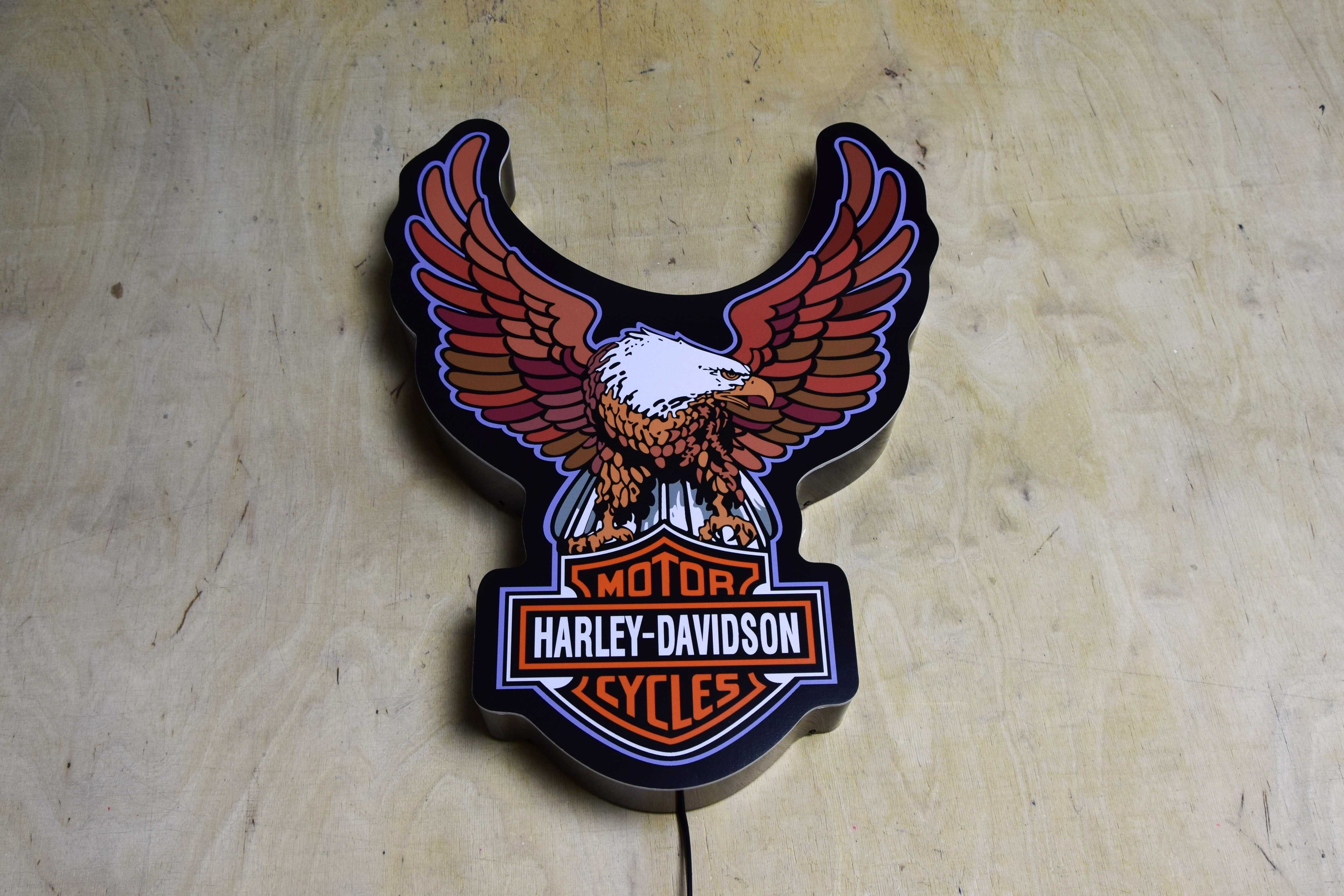 LED Neon HARLEY DAVIDSON, Reklama, Baner, Znaczek, Lampka, Prezent