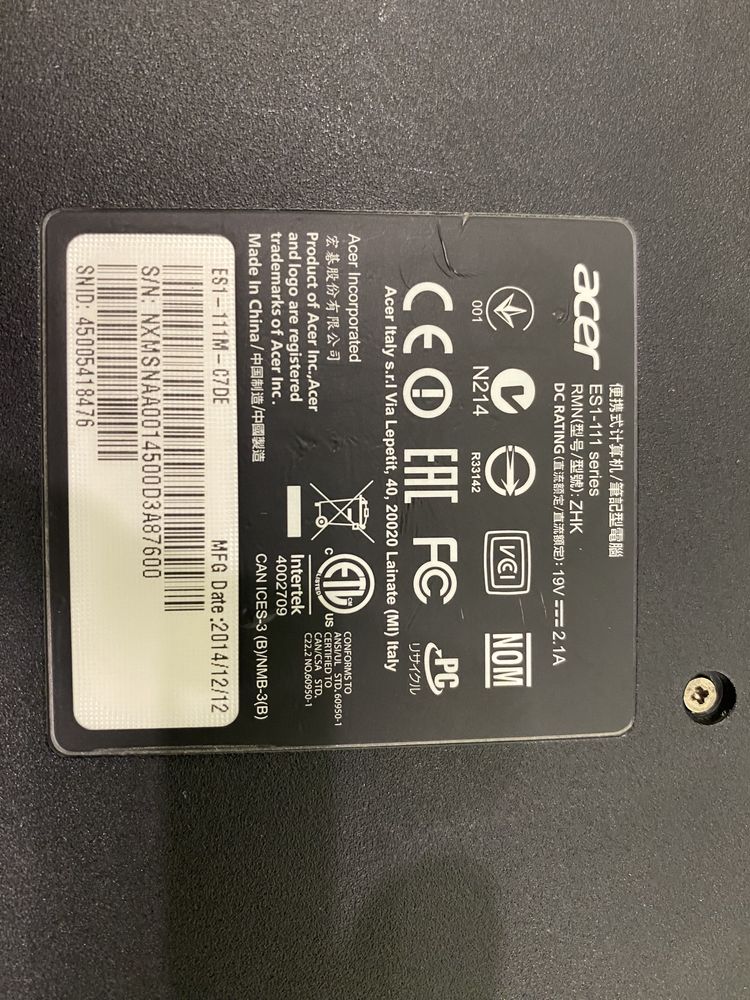 Продам б/у ноутбук.. Acer Aspire E11