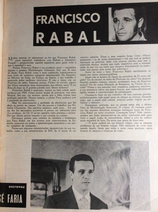 Filme, Revista Mensal de Cinema, Julho de 1963.