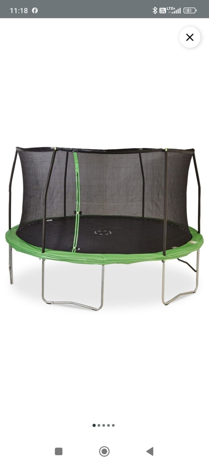 Trampolina z siatką zabezpieczającą śr. 4,27m