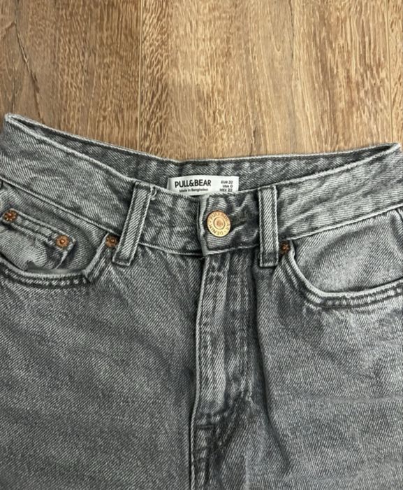 jeansy szare pull&bear rozmiar 32/xxs