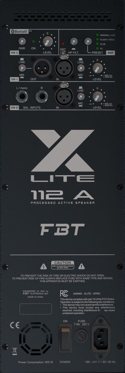 FBT X-Lite 112A - dwudrożna kolumna aktywna BT 5.0 para