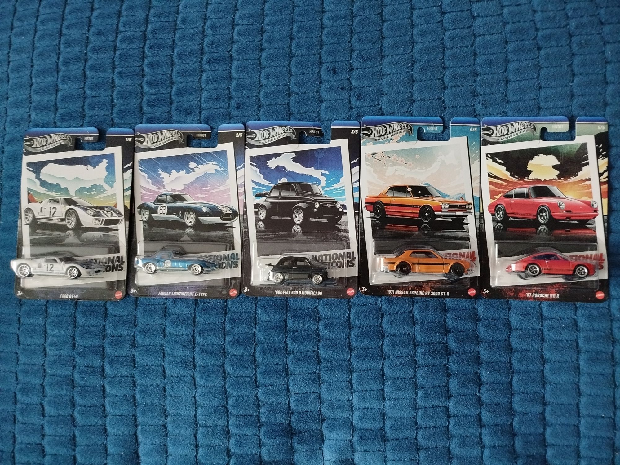 Hot wheels Silver Series 5 autek Ford, Jaguar, Fiat, Nissan, Porsche