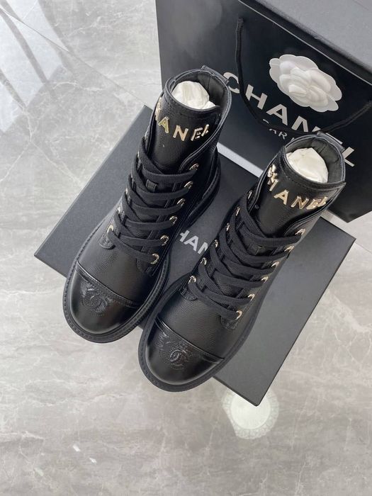 Skórzane Botki Chanel ! Premium jakość! Cały komplet 36-41