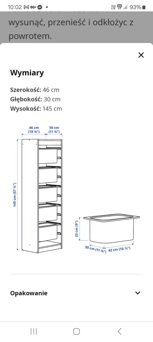 Ikea trofast z pojemnikami