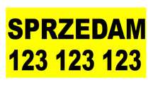 magnes na samochód Naklejka Magnetyczna Sprzedam Twój Telefon 60x30 cm