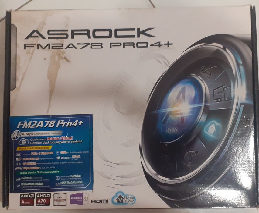 Материнська плата ASROCK FM2A78 PRO4+, процесор AMD A4-X2 4000 3.0 Ghz