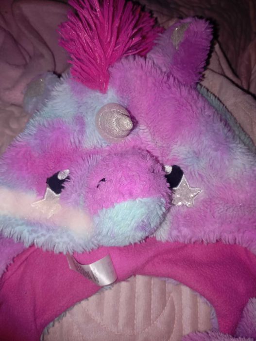 Czapka z szalikiem w kształcie jednorożca dla dziecka 104-128cm