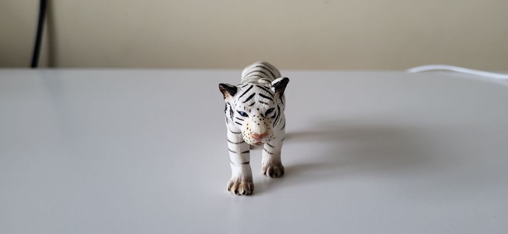 Schleich biały tygrys figurka model wycofany z 2003 r.