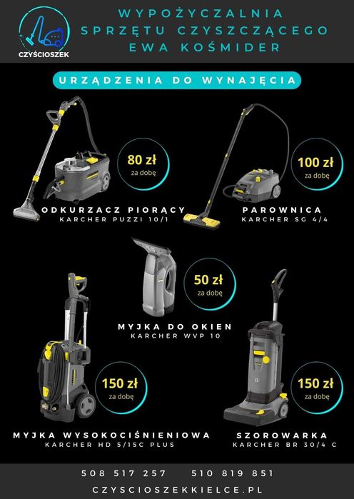 Wynajem Wypożyczenie Parownica Karcher SG 4/4 odkurzacz parowy Kielce