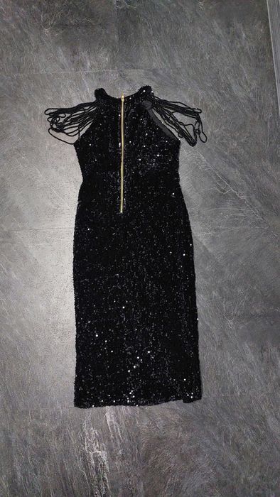 Sukienka czarna cekiny jak nowa uniwersalny S M