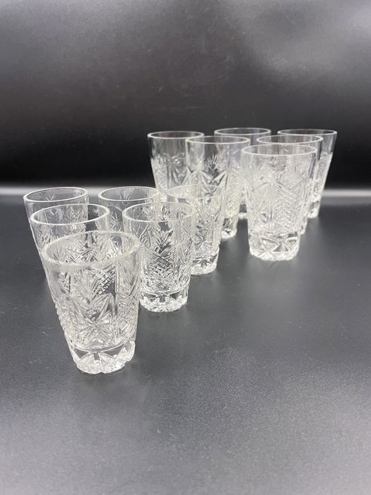 Kieliszki literatki Kryształ Kryształowe prl