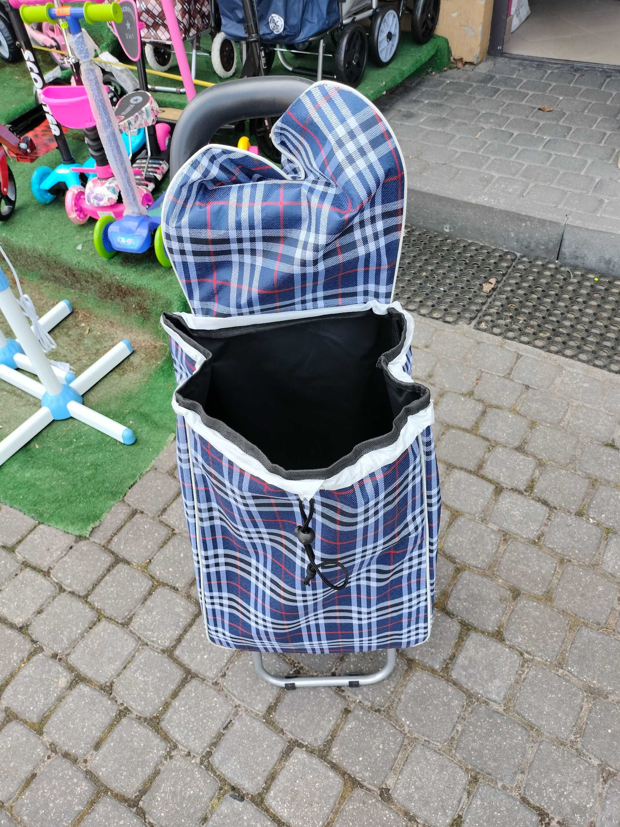 WÓZEK ZAKUPOWY  TORBA  NA KÓŁKACH trzy koła do zjeżdzania po schodach