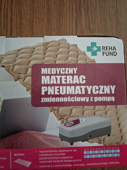 Materac przeciwodleżynowy pneumatyczny z pompą