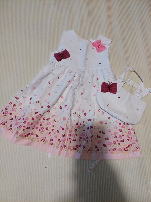 Sukienka rozm 92+ torebeczka,  na ślub, komunie, chrzciny