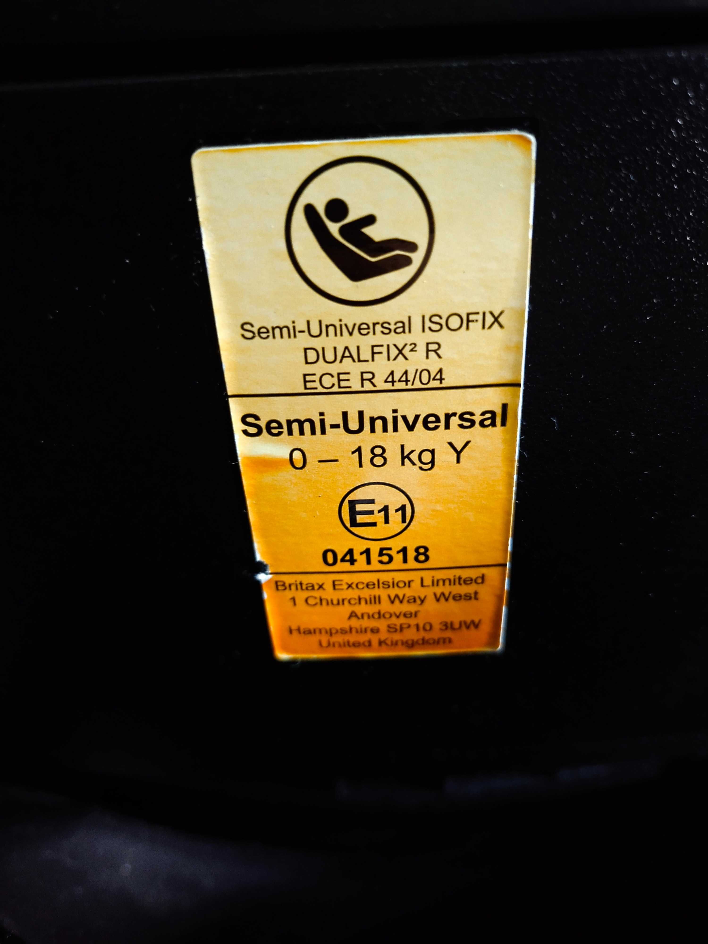 Fotelik samochodowy Britax Römer Dualfix 2 R obrotowy, ISOFIX.