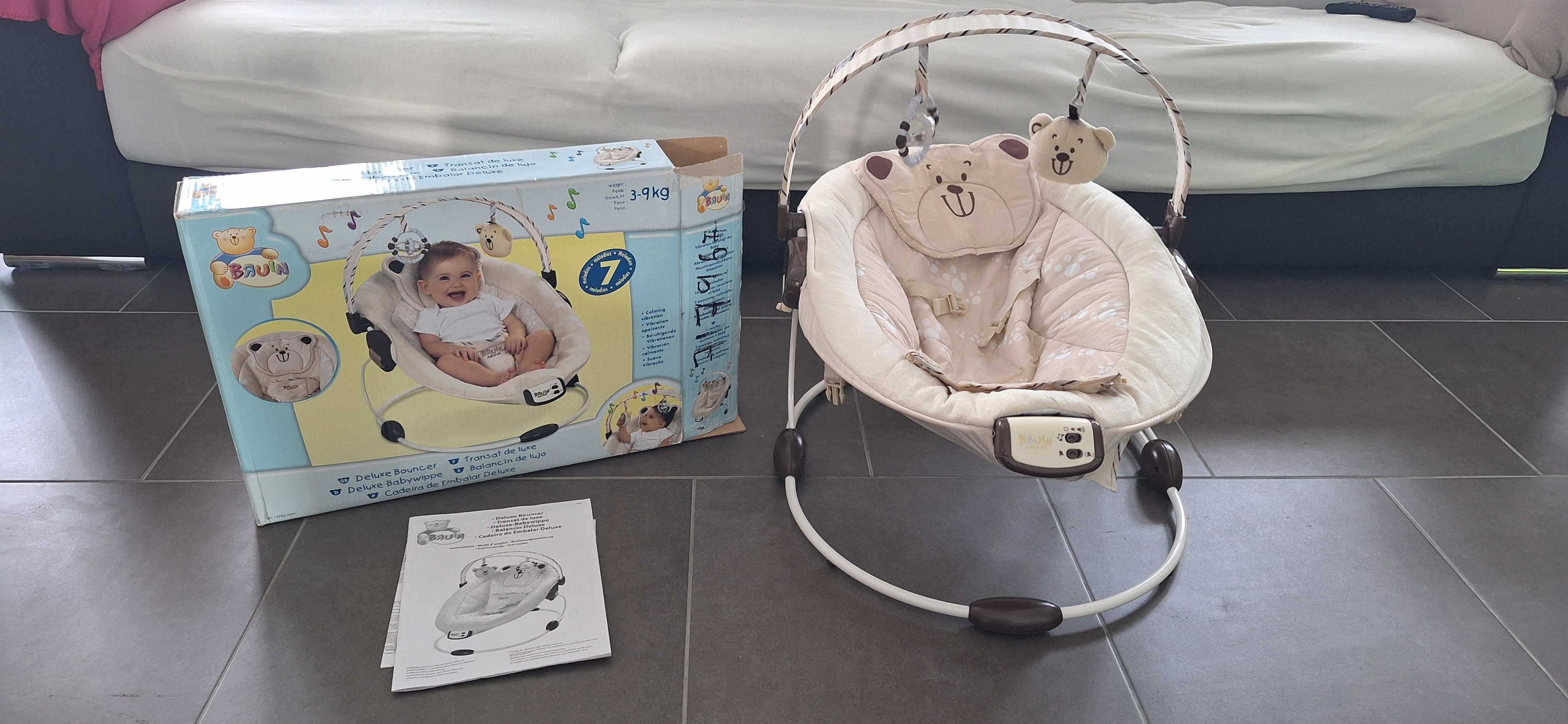 Cadeira de embalar BRUIN com música e vibração