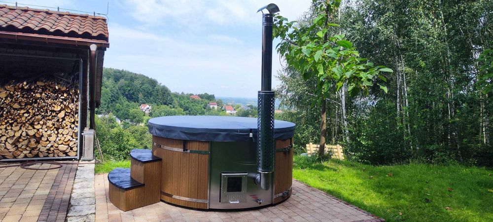 Balia 225cm GRANITCOAT Gorąca Beczka Hot Tub Hydromasaż PREMIUM