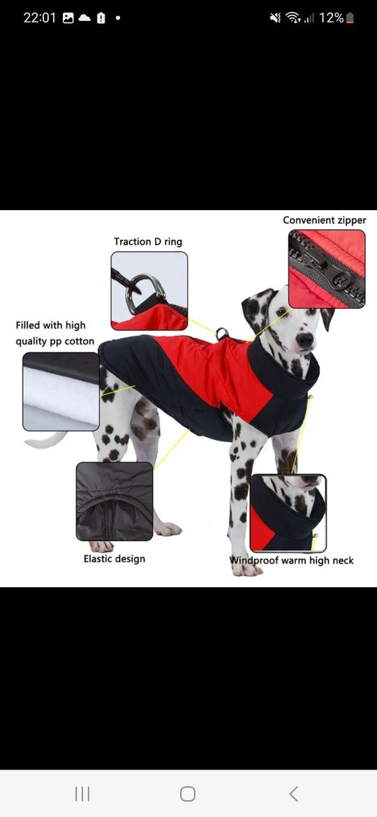 Nowa kurtka dla psa zimowa kurteczka na zimę ubranko wodoodporne