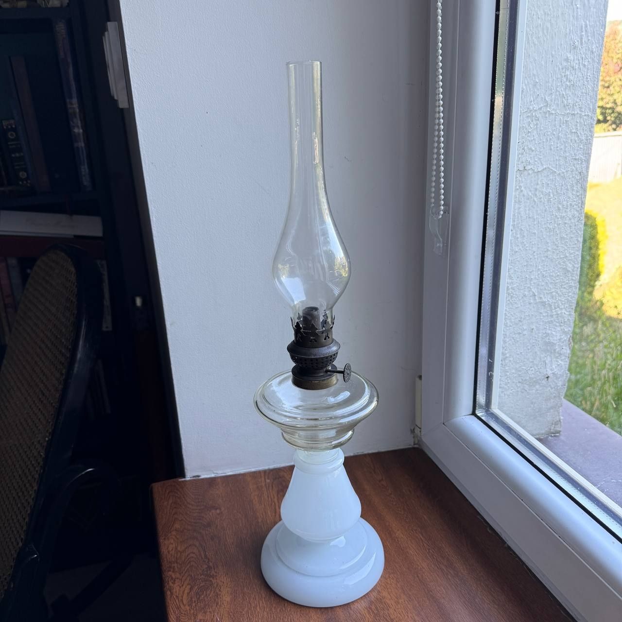 Lampa naftowa Szklana PKP XIX pocz XX wieku