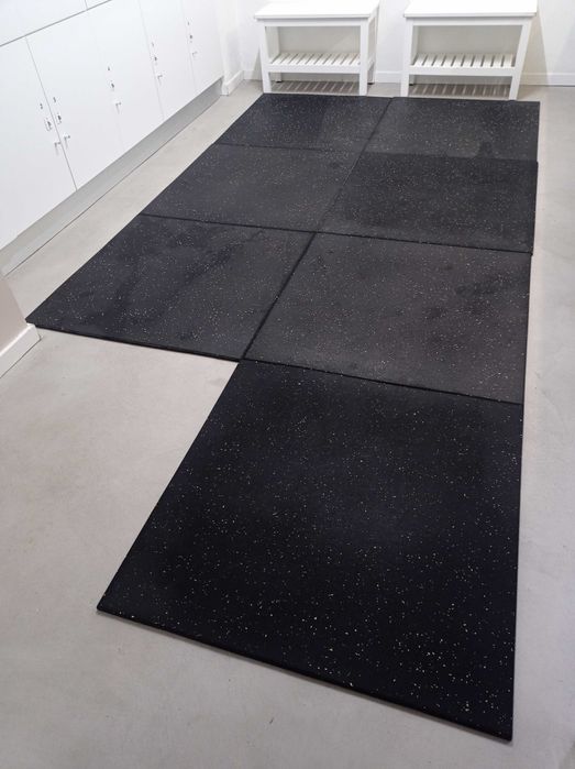 Piso de borracha para treino