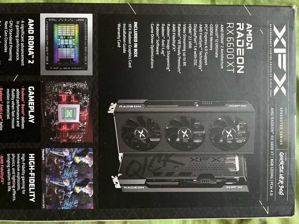 Відеокарта XFX Radeon RX 6600 XT Speedster QICK 308 (RX-66XT8LBDQ)