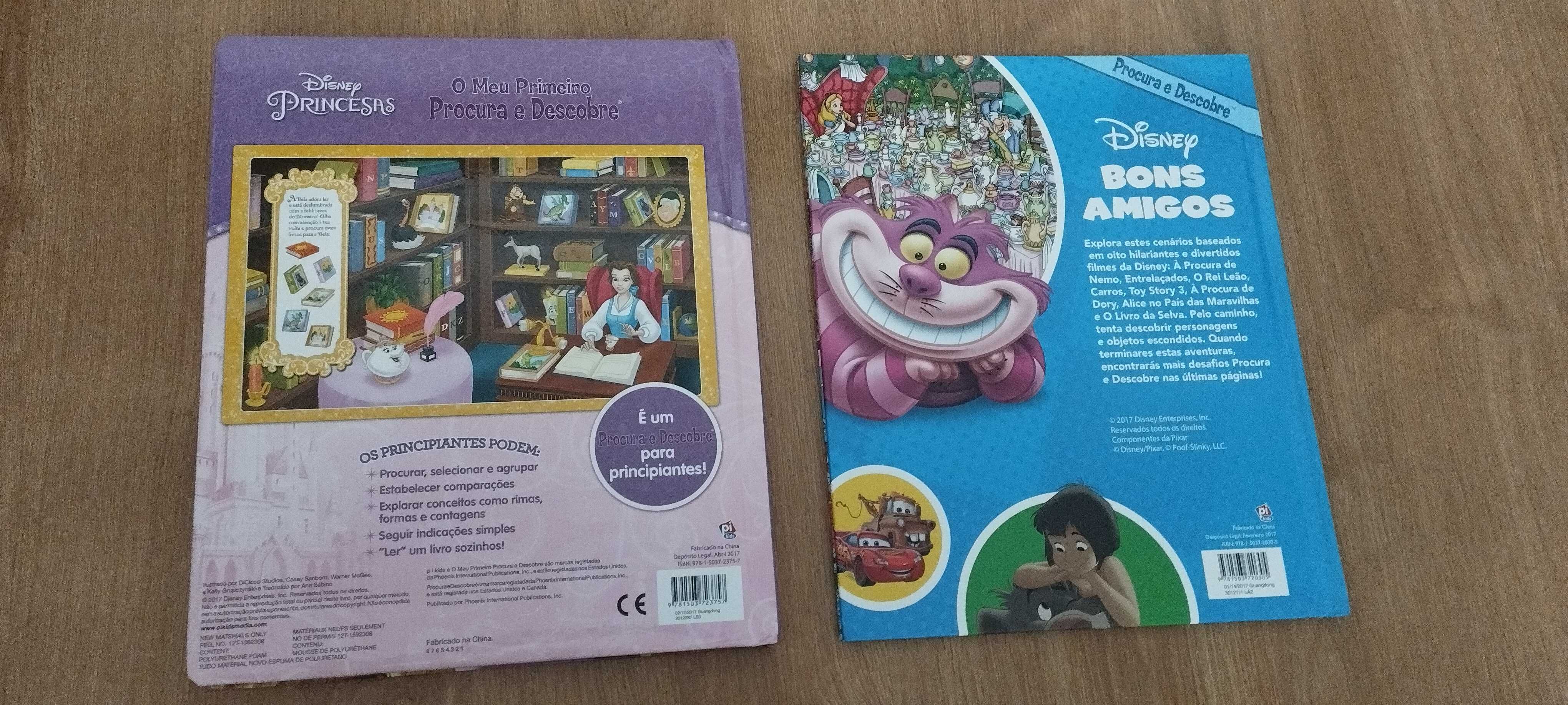 Livro Princesas Disney e livro Disney Bons Amigos