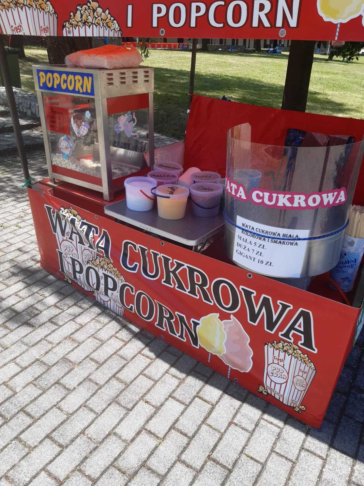 Wata cukrowa i popcorn