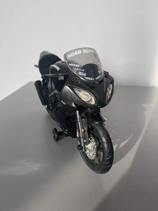 Kawasaki czarna muzyczna zabawka motocyklowa dla dzieci
